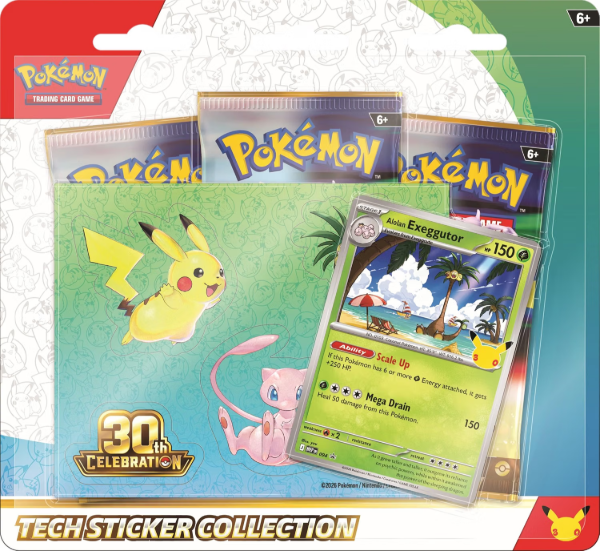 Pokemon TCG 30th Celebration Tech Sticker Collection Exeggutor Factory Sealed