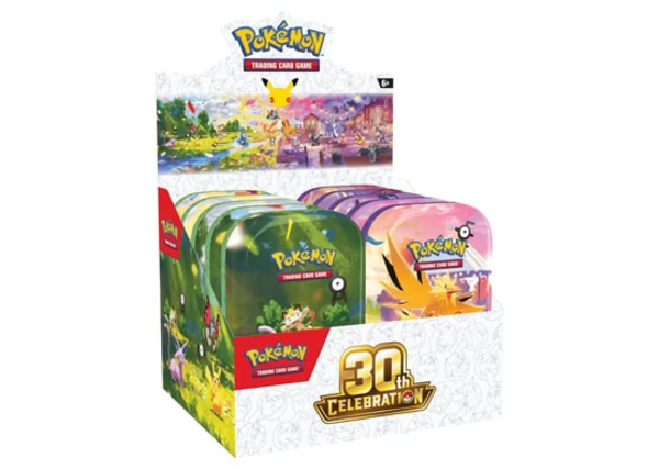 Pokemon TCG 30th Celebration Mini Tin Display (10 Tins) Factory Sealed
