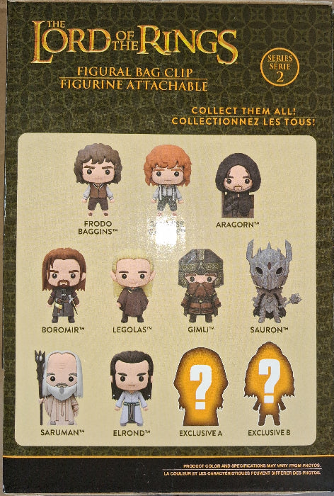 Monogram 3D Foam Bag Clips Lord Of The Rings Series 2 75th Ann Case Of 12 Figures New