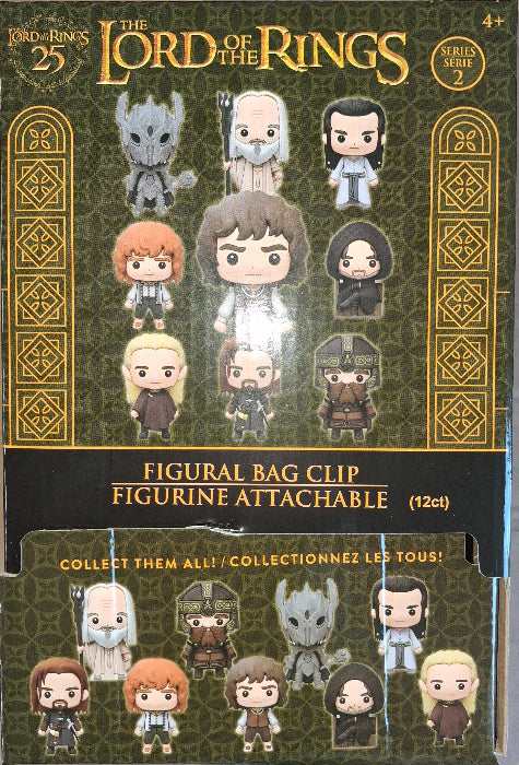 Monogram 3D Foam Bag Clips Lord Of The Rings Series 2 75th Ann Case Of 12 Figures New