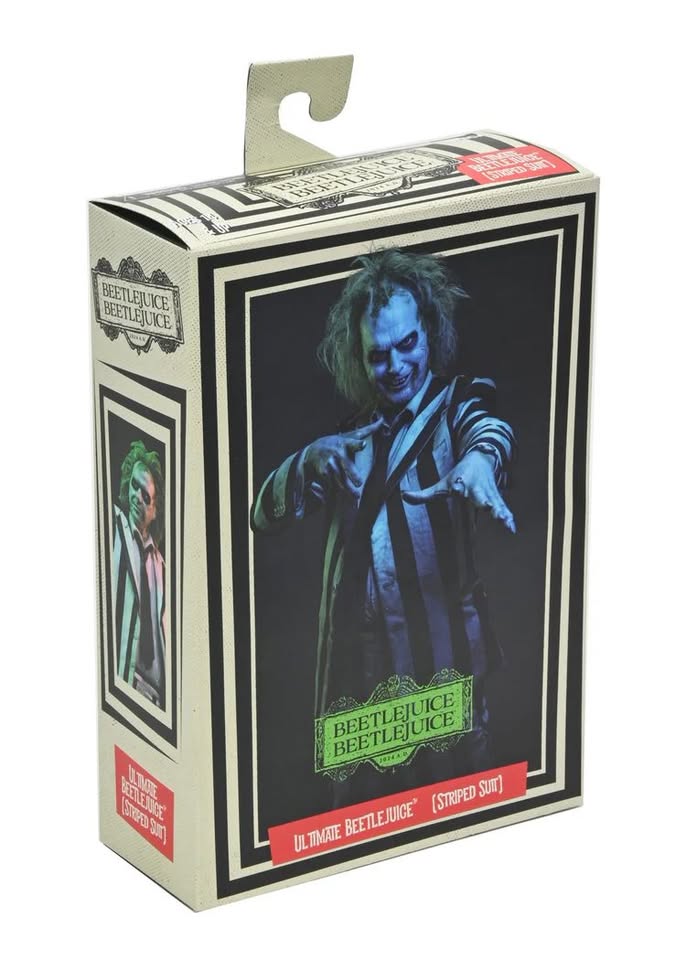 NECA Beetlejuice 2 Ultimate 7" Striped Suit Beetlejuice Action Figure New