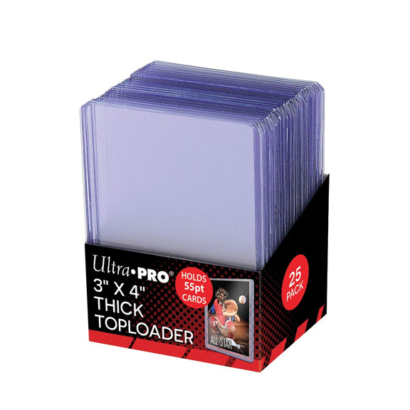 Ultra Pro 3x4 Regular Toploaders Card Protectors 55pt Thick CASE Of 40 Packs New