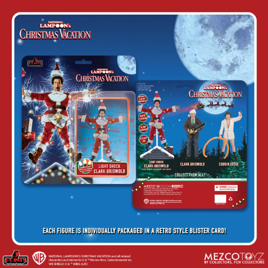 Mezco Toyz National Lampoons Clark Griswold Roof Shock Action Figure New
