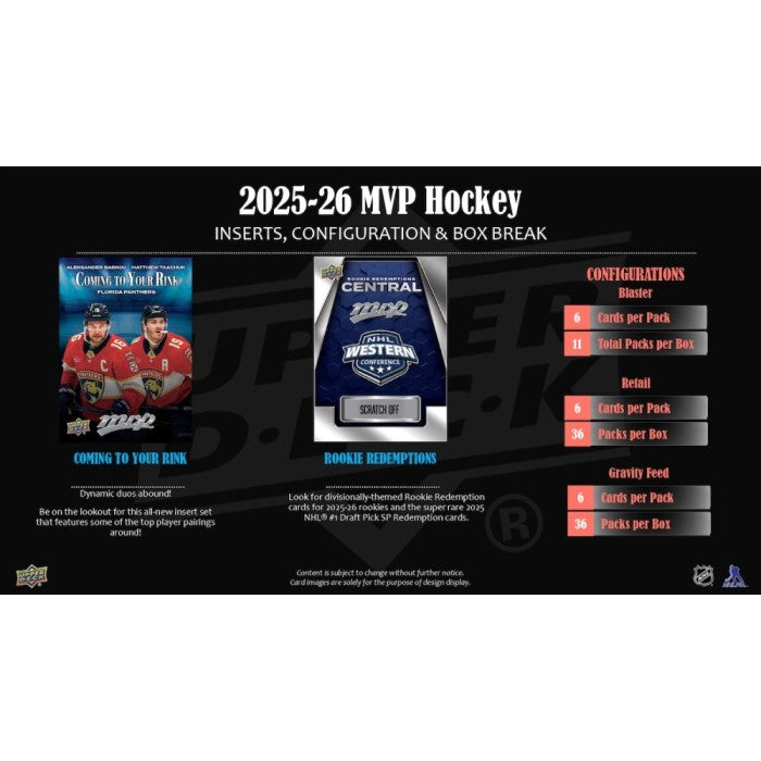 (PRE ORDER) 2025/26 NHL Hockey Upper Deck MVP Retail Box Factory Sealed