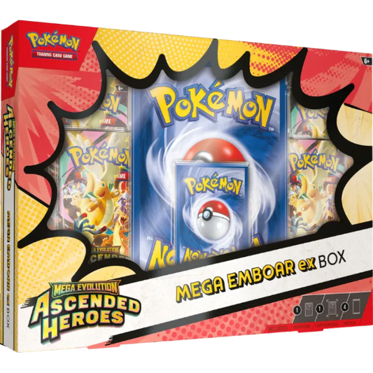 Pokemon TCG Ascended Heroes Mega Emboar EX Box Factory Sealed