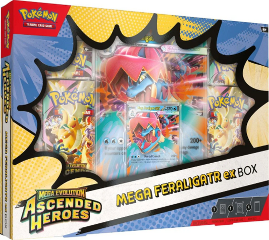 Pokemon TCG Ascended Heroes Mega Feraligatr EX Box Factory Sealed