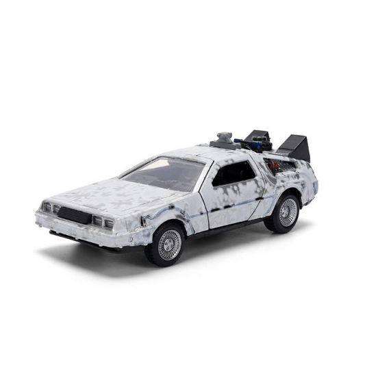 JAda Toys Back to the Future Delorean SDCC Exclusive 1:32 Scale With Truck Box New