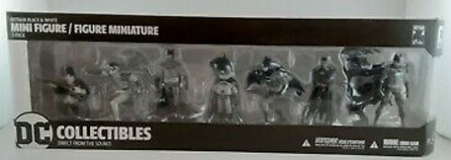 DC Collectibles Batman Black And White PVC Mini Figure 7 Pack Set 4 Brand New