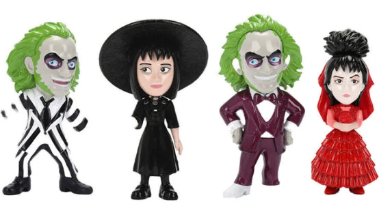 Jada Toys Beetlejuice 2.5" Metalfigs Set Of 4 Figures New