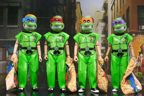 NECA Ben Cooper 1987 TMNT Ninja Turtles Clothed Action Figures Set of 7 Brand New