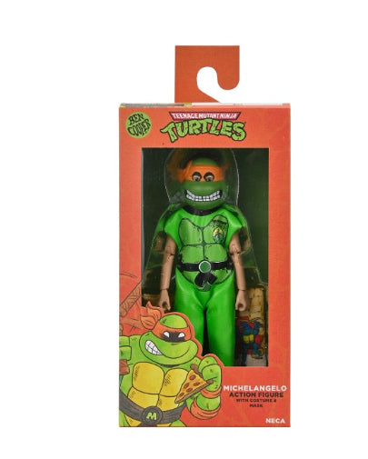 NECA Ben Cooper 1987 TMNT Ninja Turtles Michelangelo Clothed Action Figure New
