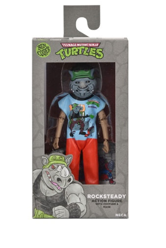 NECA Ben Cooper 1987 TMNT Ninja Turtles Rocksteady Clothed Action Figure New