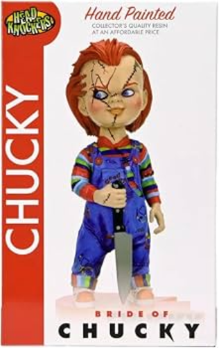 NECA Horror Bride Of Chucky Chucky Head Knocker Figure New