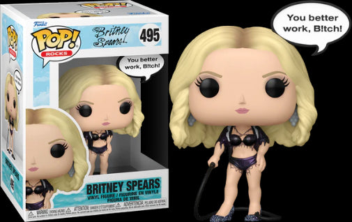 Funko POP Music Britney Spears Sayings Work B!tch Vinyl Figure New