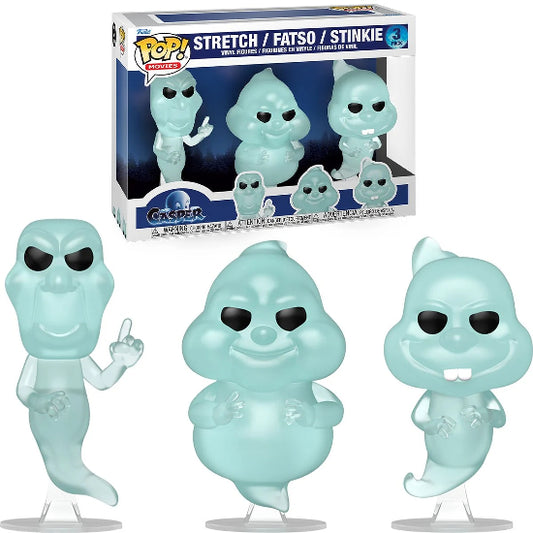 Funko POP Movies Casper 30th Anniversary 3 Pack Stretch Fatso Stinkie Vinyl Figures New