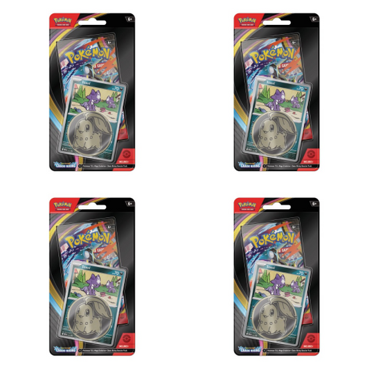 Pokemon TCG Mega Evolution Chaos Rising Checklane Blister Packs Lot Of 4 Factory Sealed