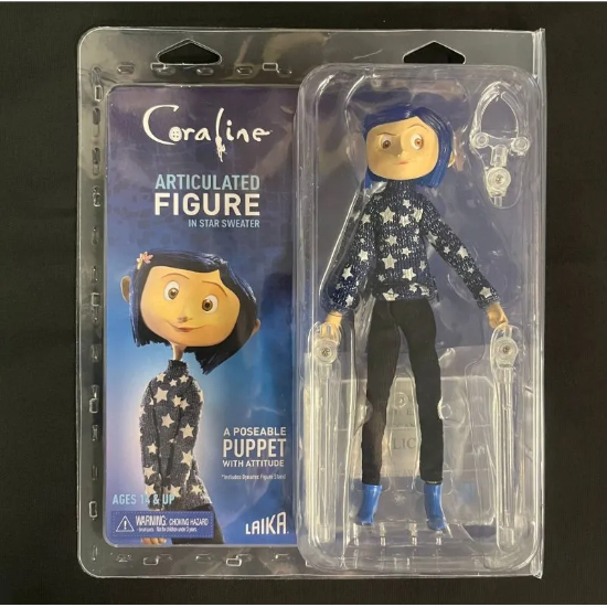 NECA Coraline In Star Sweater Articulated Action Figure New