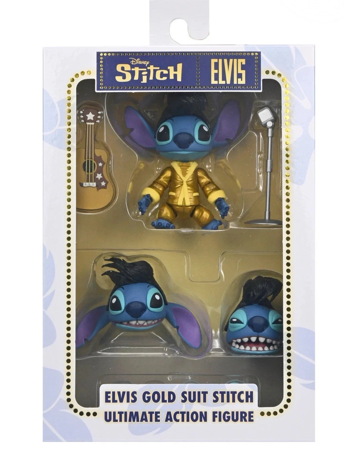 NECA Disney Ultimate Gold Elvis Stitch Action Figure New