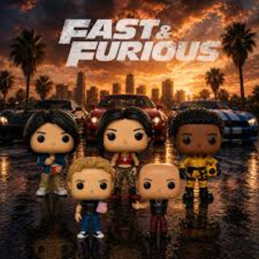 Funko POP Movies Fast And The Furious Complete Set Of 5 Vinyl Figures New