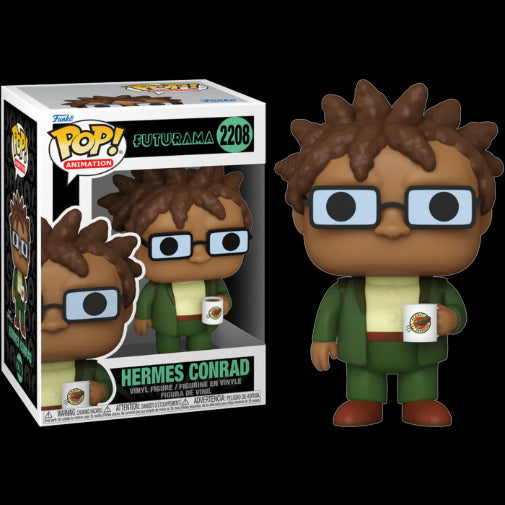 Funko POP TV Futurama Hermes With Mug Vinyl Figure New