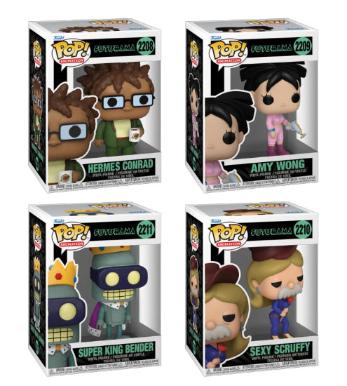 Funko POP TV Futurama Complete Set Of 4 Vinyl Figures New