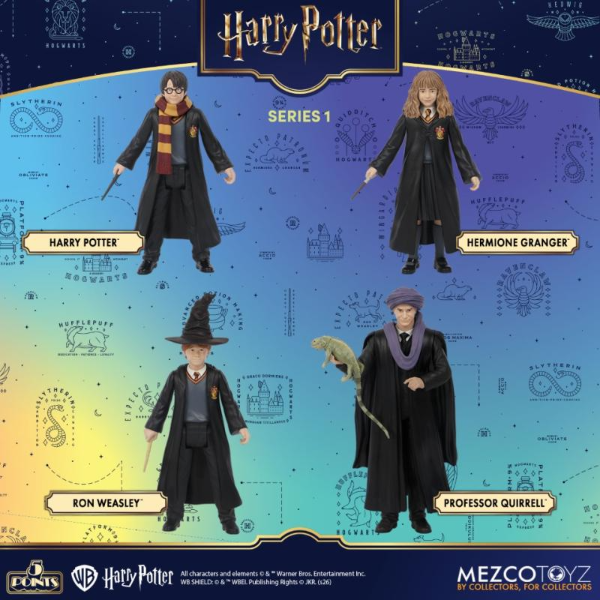 (PRE ORDER) Mezco Toyz 5 Points Harry Potter Series 1 Set Of 4 Action Figure New