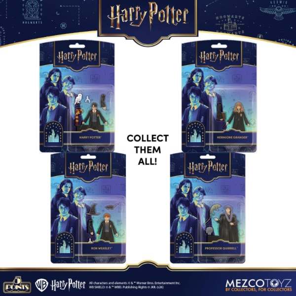 (PRE ORDER) Mezco Toyz 5 Points Harry Potter Series 1 Set Of 4 Action Figure New