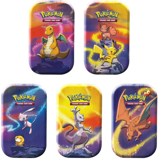 Pokemon Trading Card Game TCG Kanto Power Mini Tins Full Set Of 5 Factory Sealed
