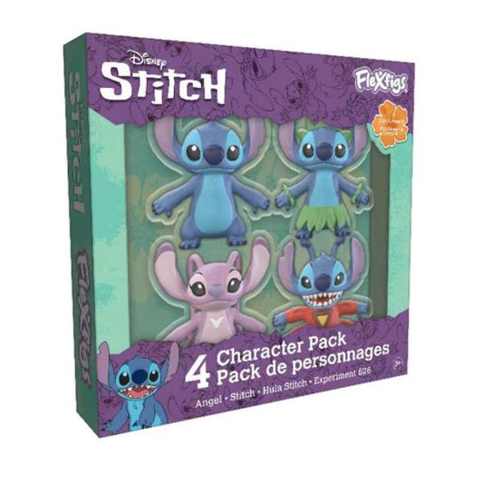 Flexfigs Lilo And Stitch 4 Pack Box Set Bendable Action Figures New