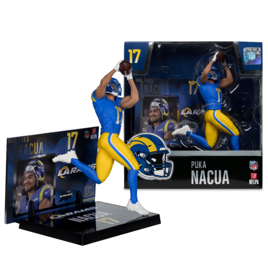 McFarlane Toys NFL Football Los Angeles Rams Puka Nacua Action Figure New