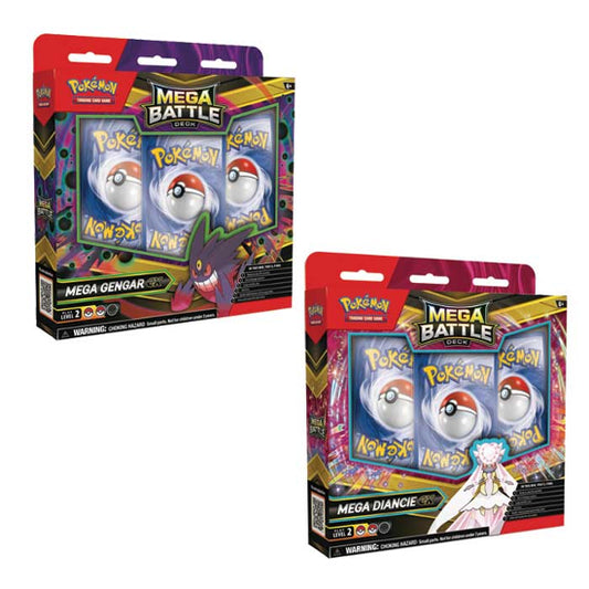 (PRE ORDER) Pokemon TCG Mega Battle Deck Gengar And Diancie Set Of 2 Boxes New