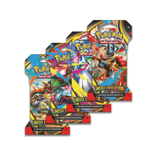(PRE ORDER) Pokemon TCG Mega Evolution Blister Packs Lot Of 4 New