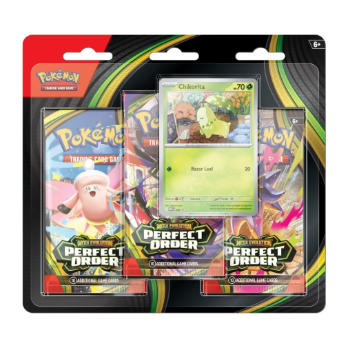 Pokemon TCG Mega Evolution Perfect Order 3 Pack Blister Factory Sealed