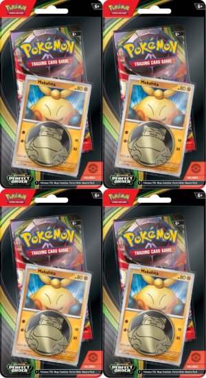 Pokemon TCG Mega Evolution Perfect Order Checklane Blister Packs LOT OF 4 New