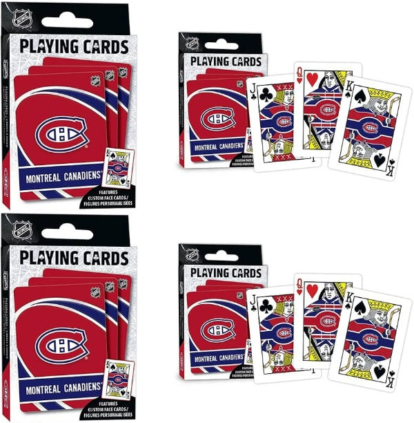 Masterpieces NHL Hockey Montreal Canadiens HABS Playing Cards Deck Lot Of 2 New