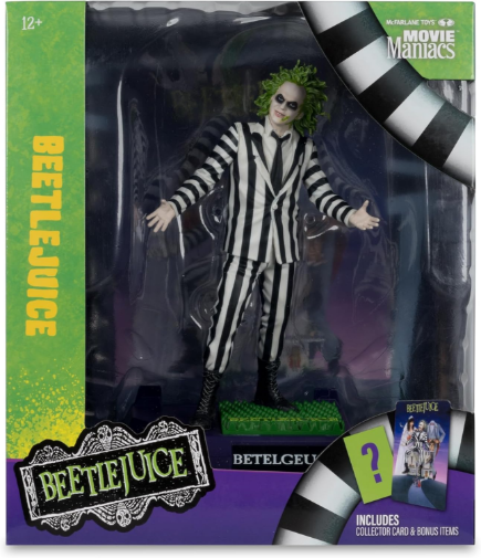McFarlane Toys Movie Maniacs Beetlejuice 6" Posed Action Figure New
