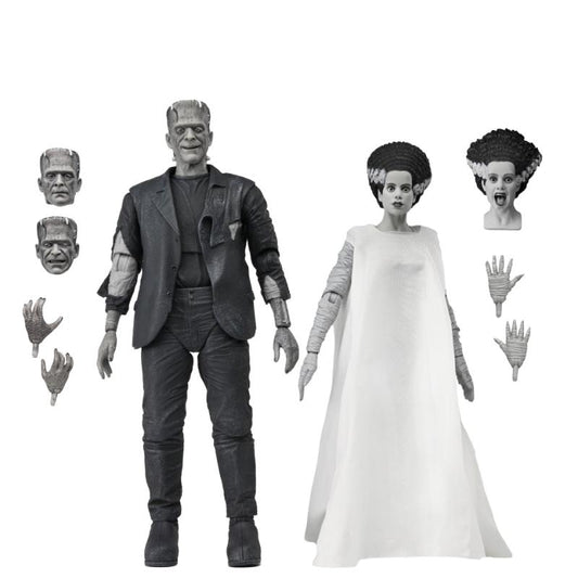 (PRE ORDER) NECA Bride Of Frankenstein 90th Anniversary Monster & Mate 2 Pack Black & White Figures New
