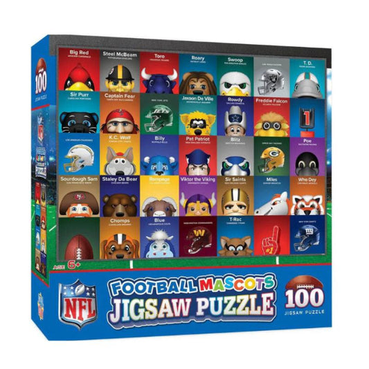 Masterpieces NFL Football Mascots 100 Piece Jigsaw Puzzle Brand New