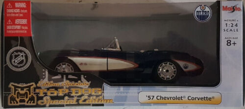 NHL Hockey Edmonton Oilers Diecast 1:24 Scale 57 Corvette Car Brand New