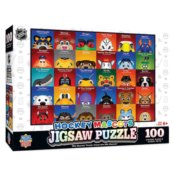 Masterpieces NHL Hockey Mascots 100 Piece Jigsaw Puzzle Brand New