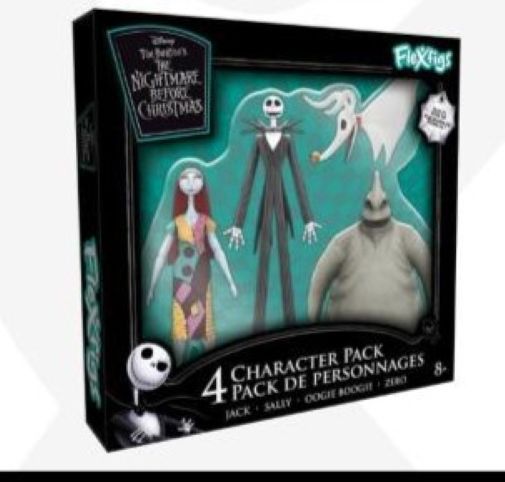 Flexfigs Nightmare Before Christmas 4 Pack Box Set 1 Bendable Action Figures New
