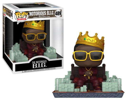 Funko POP Music Hiphop Notorious BIG Biggie With Crown & Throne Vinyl Figure New