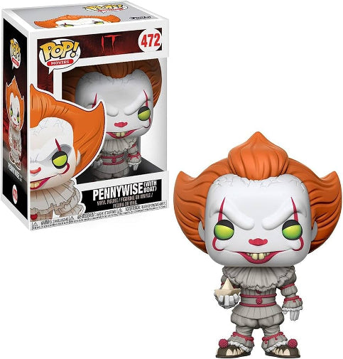 Funko POP Movies Horror IT Pennywise With Boat Vinyl Figure New