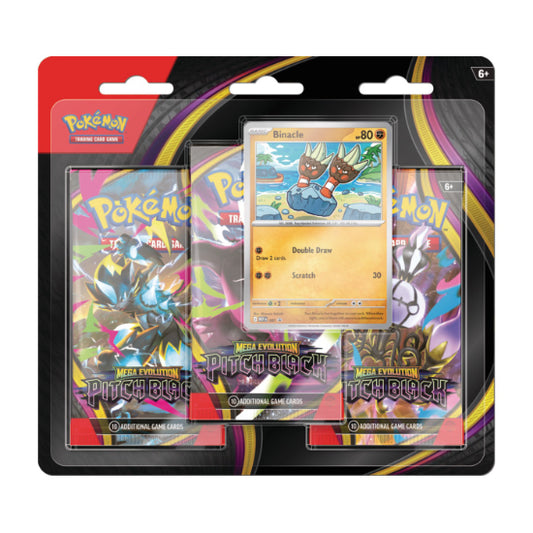 Pokemon TCG Mega Evolution Pitch Black 3 Pack Blister Factory Sealed