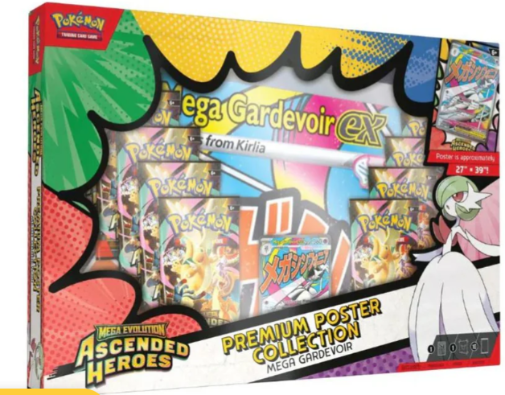 Pokemon TCG Ascended Heroes Premium Collection Poster Box Mega Gardevoir New