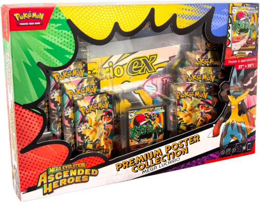 Pokemon TCG Ascended Heroes Premium Collection Poster Box Mega Lucario New