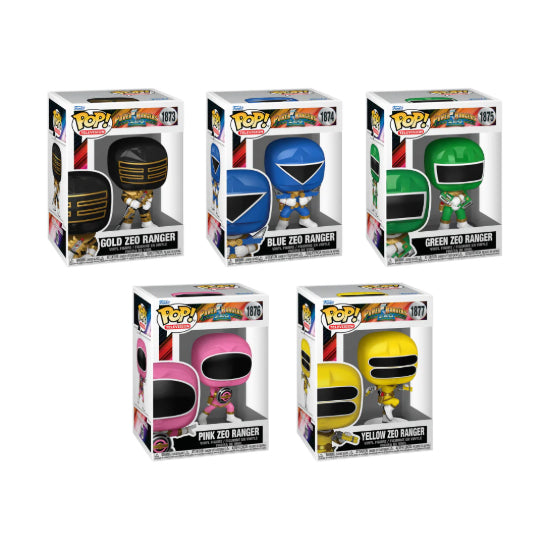 Funko POP Movies Power Rangers Zeo Rangers Set Of 5 Vinyl Figures New