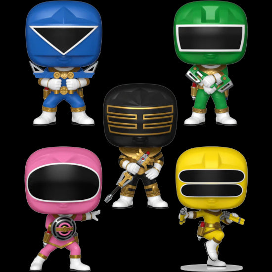 Funko POP Movies Power Rangers Zeo Rangers Set Of 5 Vinyl Figures New