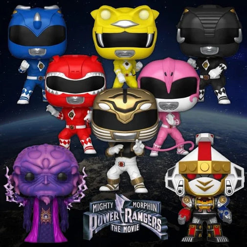Funko POP Power Rangers 1995 Movie Set Of 8 With 6" Ninja Megazord Vinyl Figures New