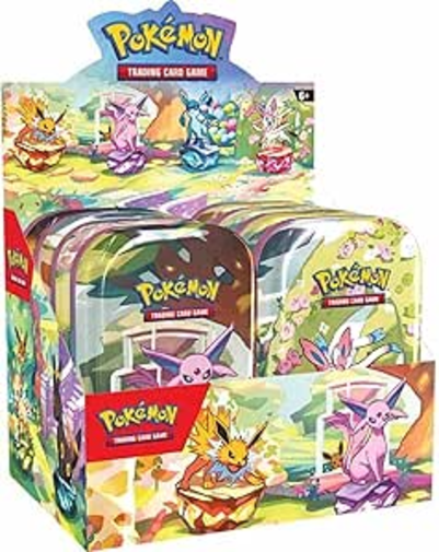 Pokemon TCG Prismatic Evolutions Mini Tin Display (8 Tins) Factory Sealed